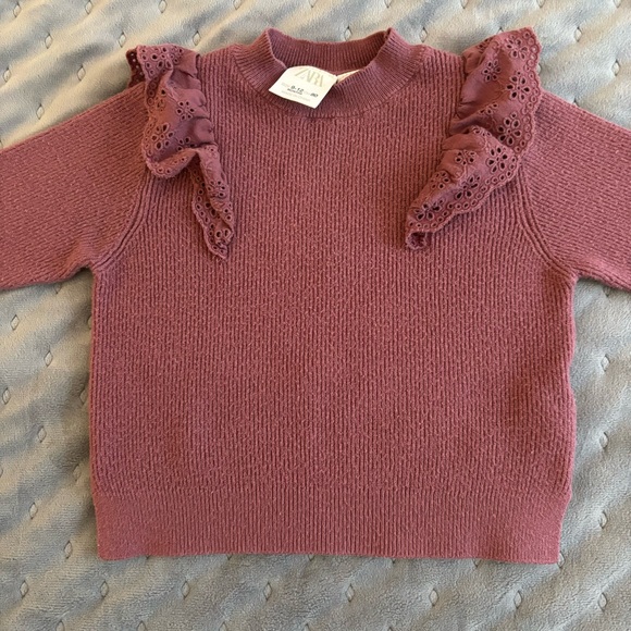 ZARA Matching Knit Set 9-12 months Pants and Top - Picture 4 of 8